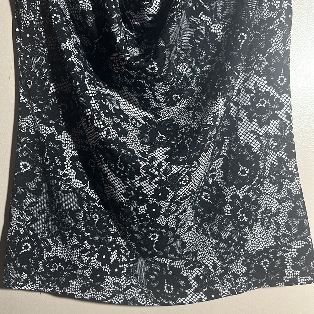 Ann Taylor Elegant Floral Lace Print Cowl Career Top | Small - Picture 2 of 4